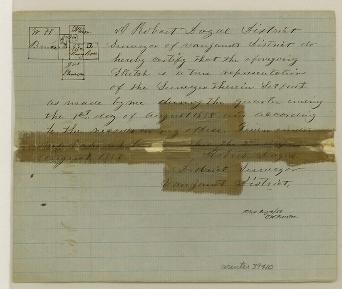 39410, Van Zandt County Sketch File 16, General Map Collection