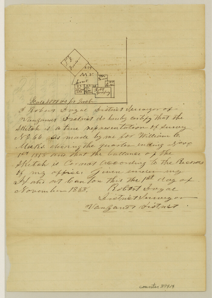 39414, Van Zandt County Sketch File 16 1/2, General Map Collection