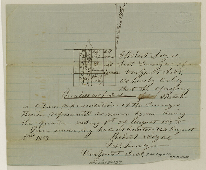 39437, Van Zandt County Sketch File 23, General Map Collection