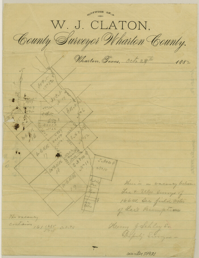 39931, Wharton County Sketch File 10, General Map Collection