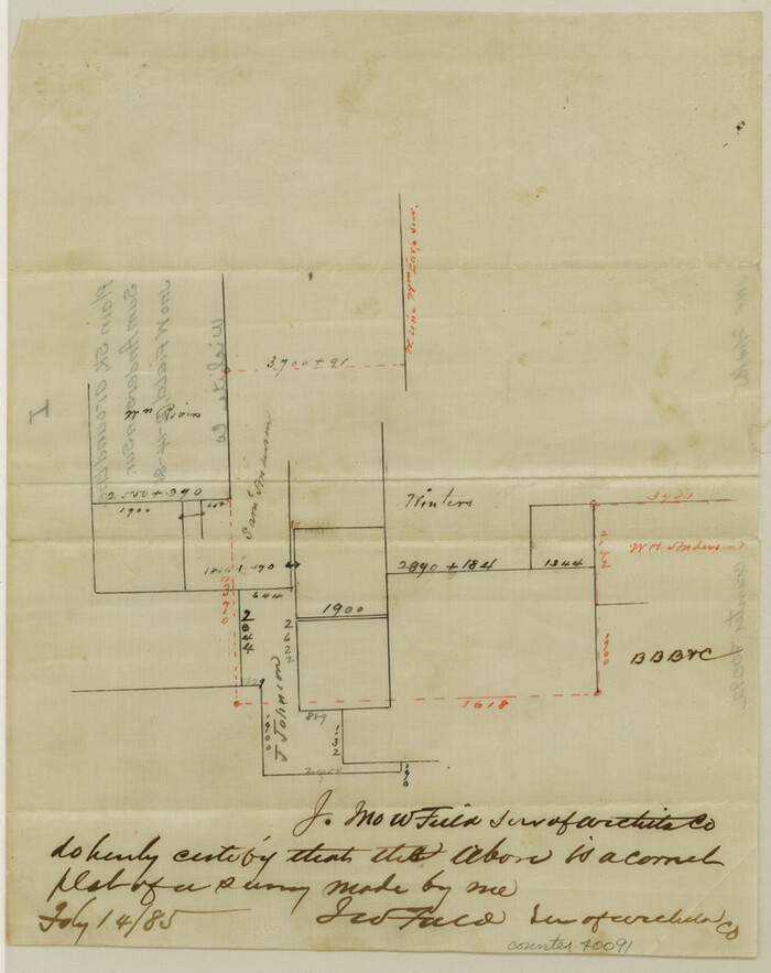 40091, Wichita County Sketch File I, General Map Collection