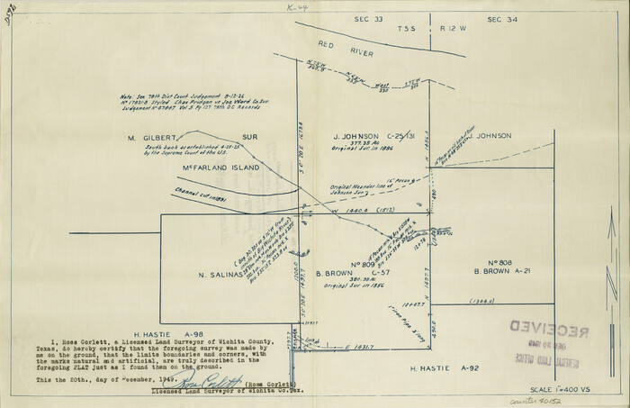40152, Wichita County Sketch File 33, General Map Collection