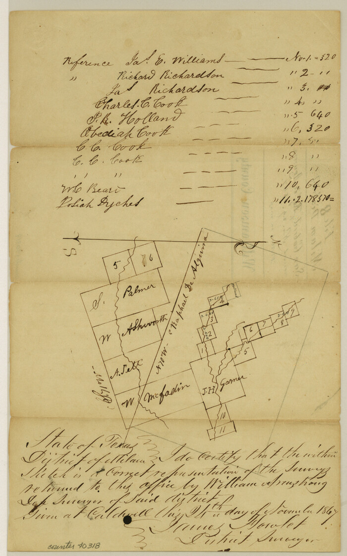 40318, Williamson County Sketch File 8, General Map Collection