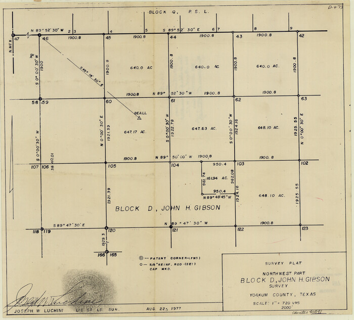 40841, Yoakum County Sketch File 20, General Map Collection