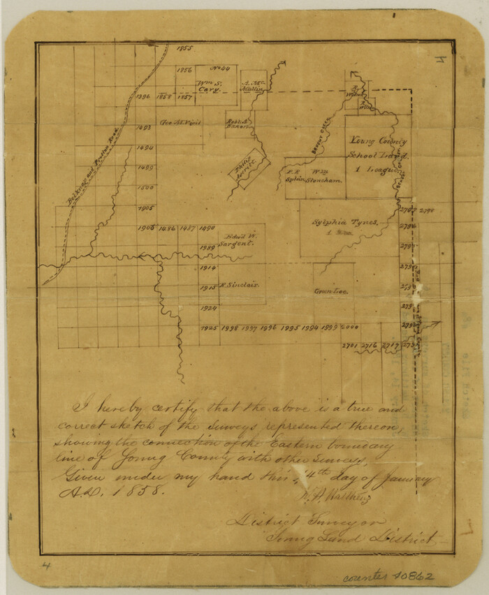 40862, Young County Sketch File 8a, General Map Collection