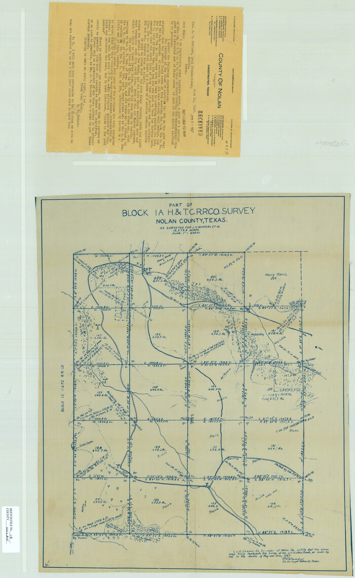 42164, Nolan County Sketch File 14, General Map Collection