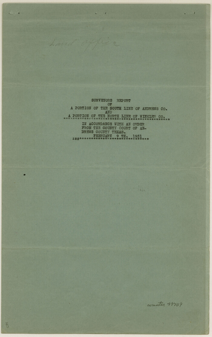 49709, Andrews County Boundary File 2c, General Map Collection