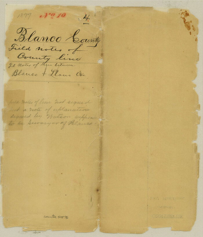 50576, Blanco County Boundary File 10, General Map Collection