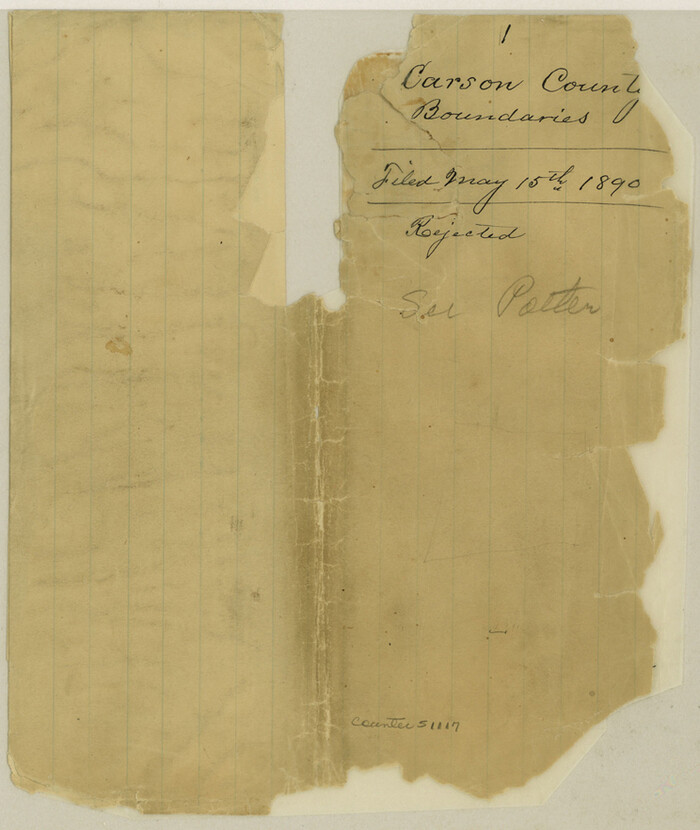 51117, Carson County Boundary File 1, General Map Collection