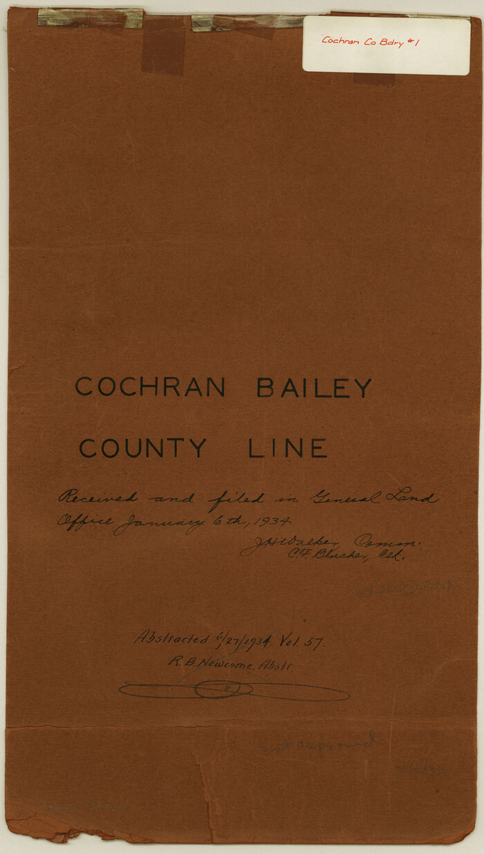 51445, Cochran County Boundary File 1, General Map Collection