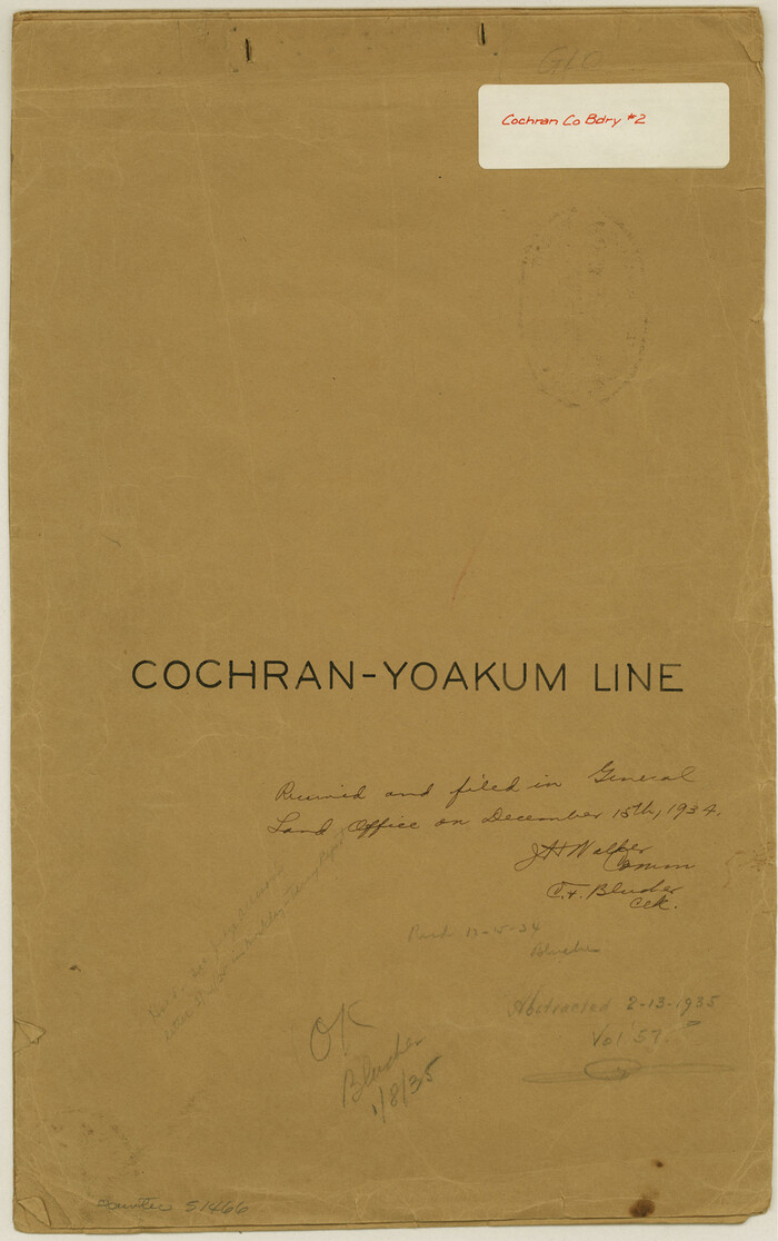 51466, Cochran County Boundary File 2, General Map Collection