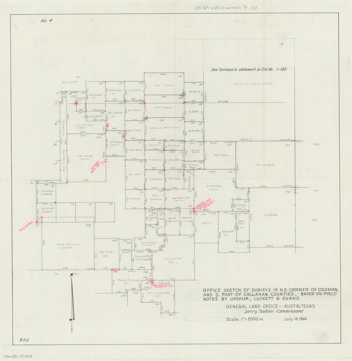 51663, Coleman County Boundary File 17a, General Map Collection