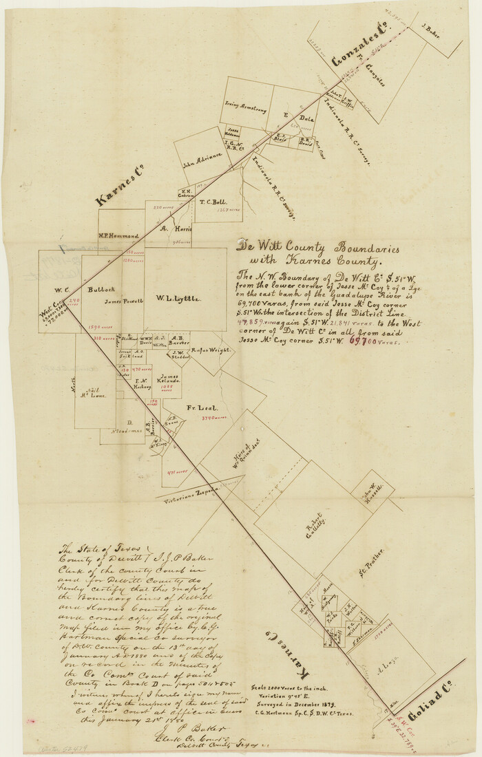 52479, DeWitt County Boundary File 1, General Map Collection