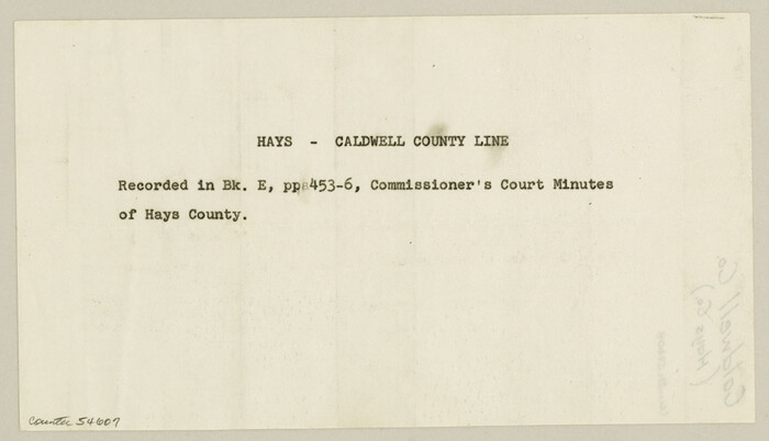 54607, Hays County Boundary File 4, General Map Collection