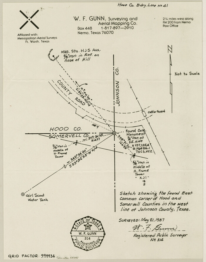 55041, Hood County Boundary File 41, General Map Collection