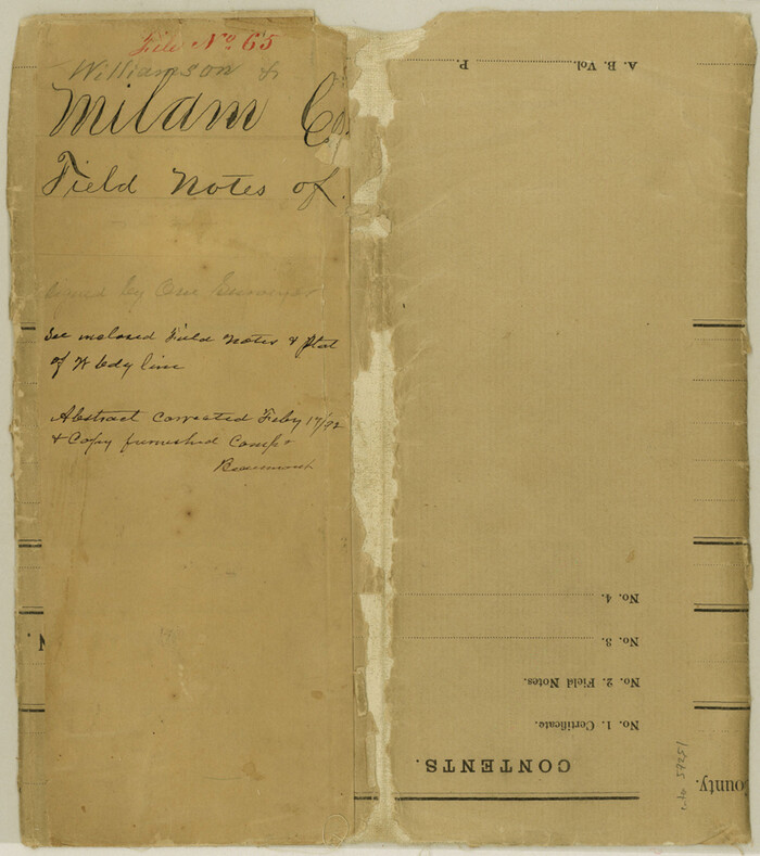 57251, Milam County Boundary File 65, General Map Collection