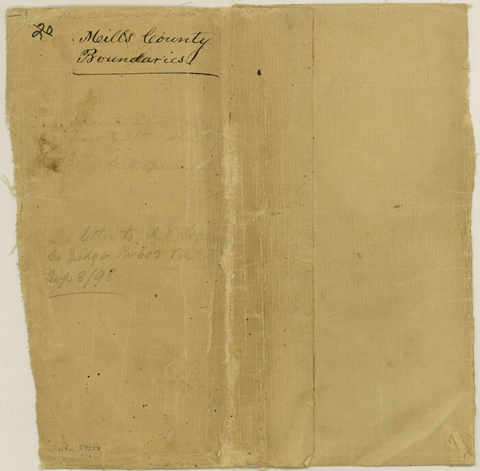 57258, Mills County Boundary File Index, General Map Collection