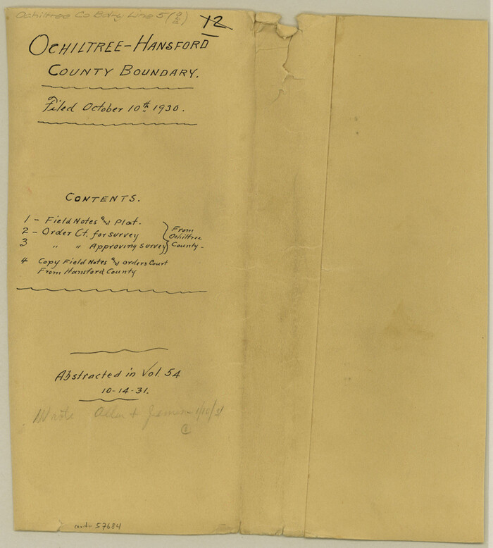 57684, Ochiltree County Boundary File 5, General Map Collection