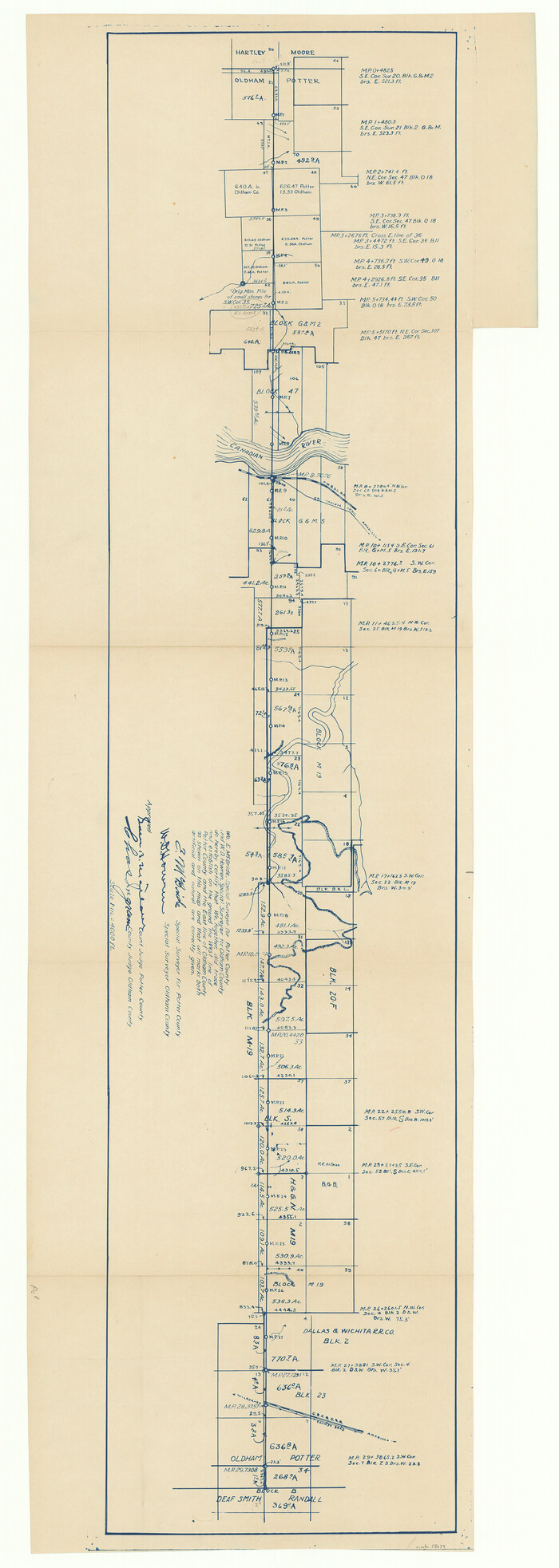 58039, Potter County Boundary File 6a, General Map Collection