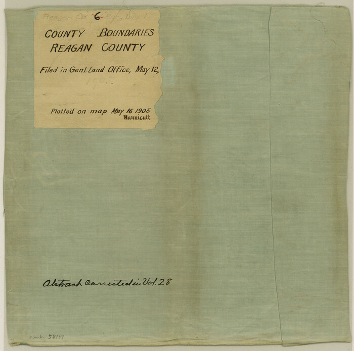 58151, Reagan County Boundary File 1, General Map Collection