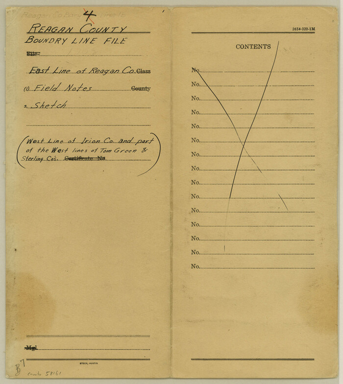 58161, Reagan County Boundary File 1b, General Map Collection