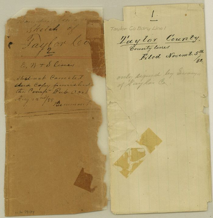 59184, Taylor County Boundary File 1, General Map Collection