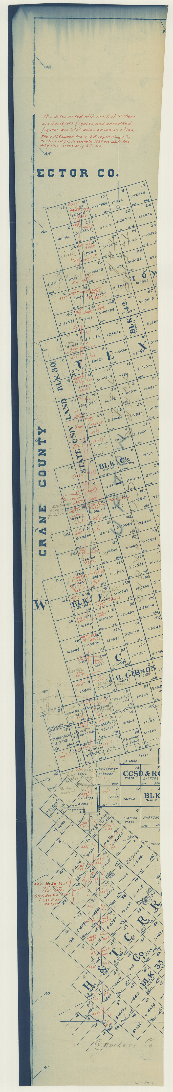 59534, Upton County Boundary File 3, General Map Collection