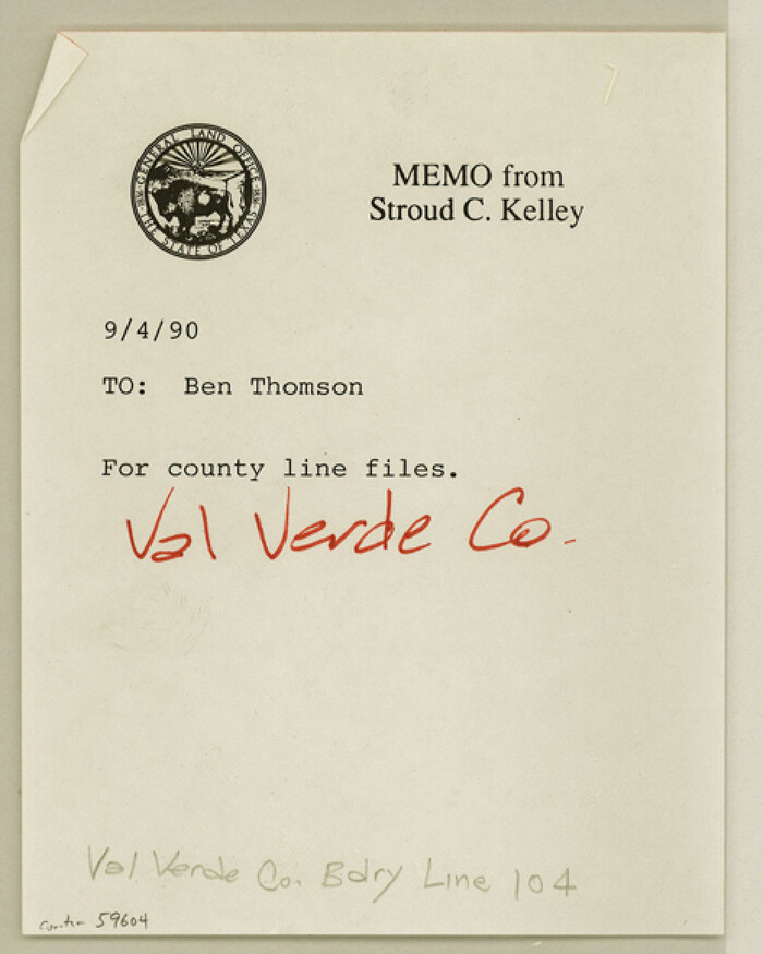 59604, Val Verde County Boundary File 104, General Map Collection