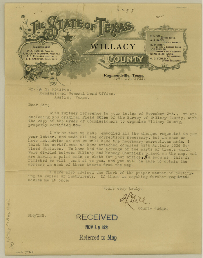 59967, Willacy County Boundary File 2, General Map Collection
