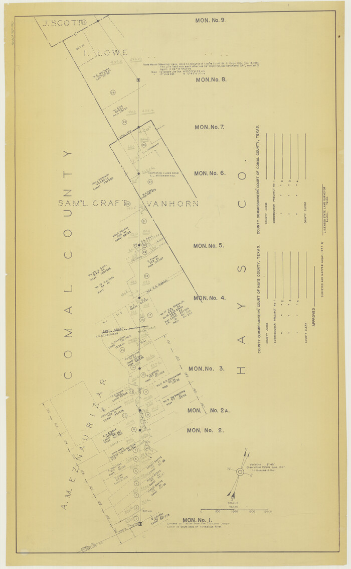 65496, Hays County Boundary File, General Map Collection
