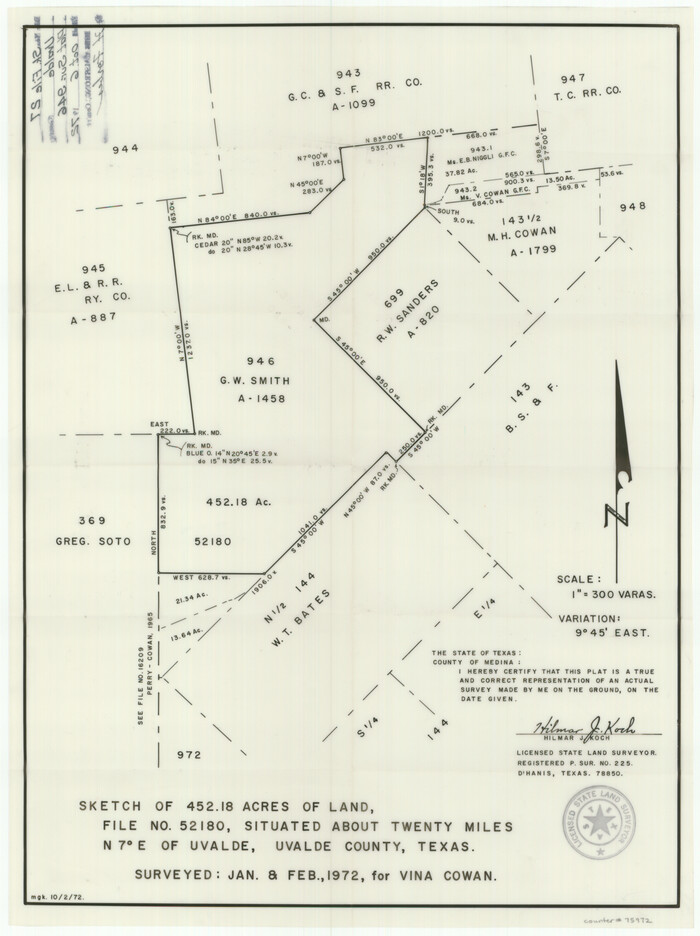 75972, Uvalde County Sketch File 27, General Map Collection
