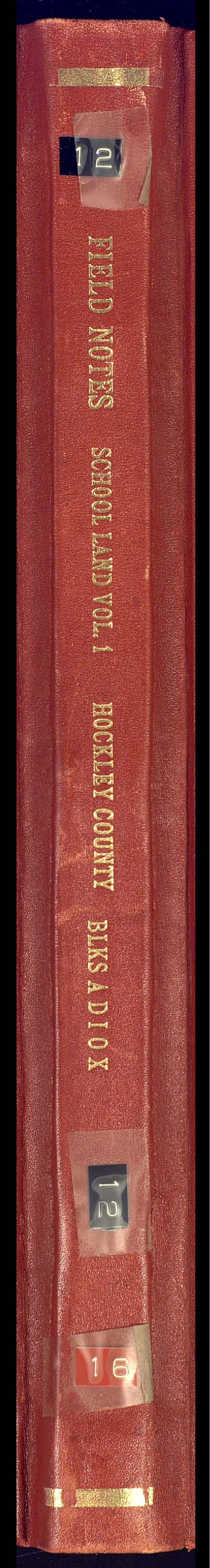 81657, PSL Field Notes for Blocks I, O, and X in Hockley and Terry Counties and Blocks A and D in Hockley County, General Map Collection