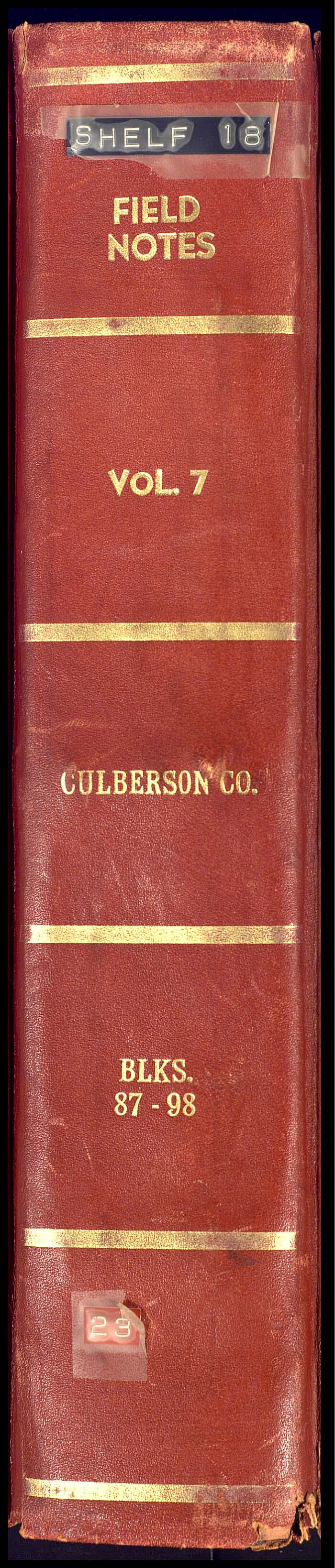81664, PSL Field Notes for Blocks 87 through 98 in Culberson County, General Map Collection