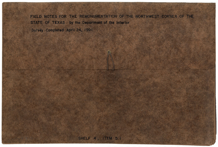 81687, Field Notes for the Remonumentation of the Northwest Corner of the State of Texas by the Department of the Interior, General Map Collection
