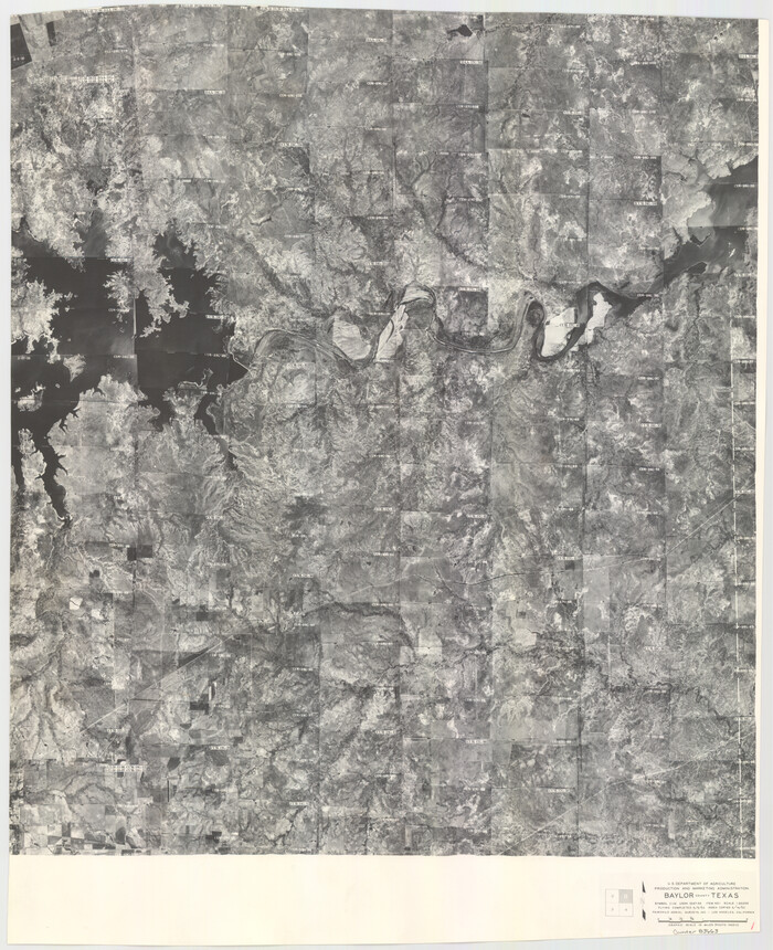 83663, Baylor County Aerial Photograph Index Sheet 1, General Map Collection