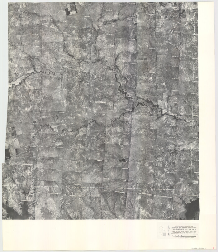 83753, Wilbarger County Aerial Photograph Index Sheet 4, General Map Collection
