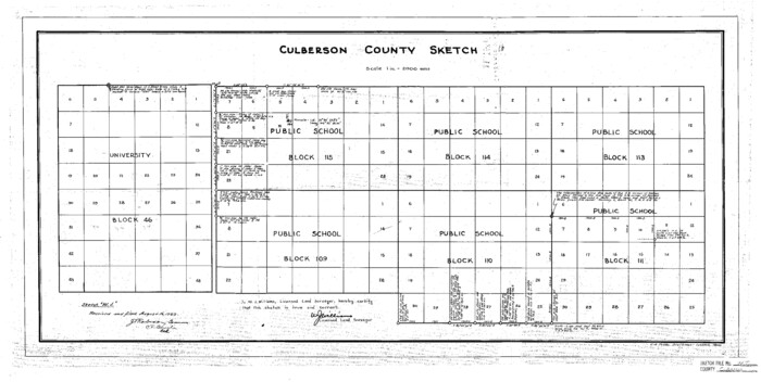 5786, Culberson County Sketch File WJ, General Map Collection