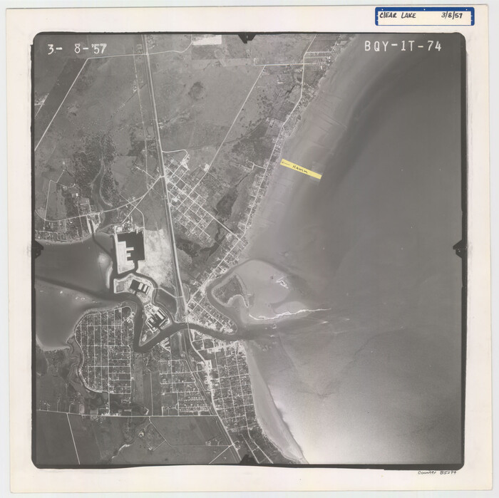 85294, Flight Mission No. BQY-1T, Frame 74, Harris County, General Map Collection