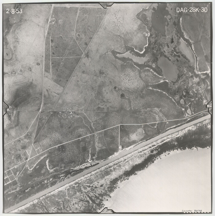86598, Flight Mission No. DAG-28K, Frame 30, Matagorda County, General Map Collection