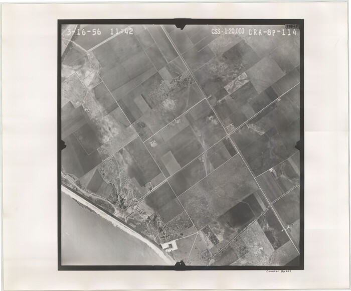 86969, Flight Mission No. CRK-8P, Frame 114, Refugio County, General Map Collection