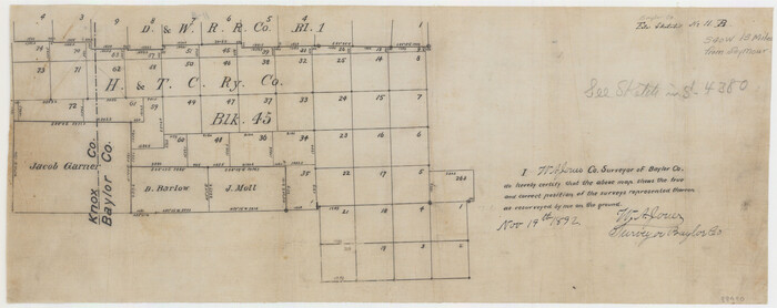 88490, Baylor County Sketch File 11B, General Map Collection