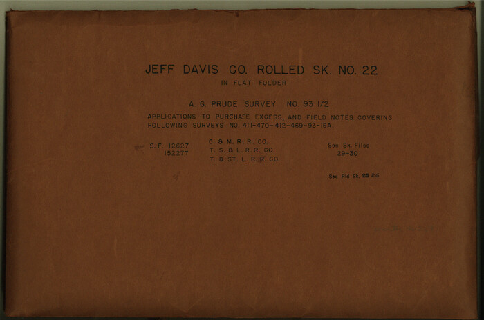 6487, Jeff Davis County Rolled Sketch 22, General Map Collection