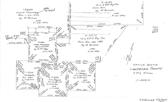 93653, Lampasas County Sketch File 22, General Map Collection