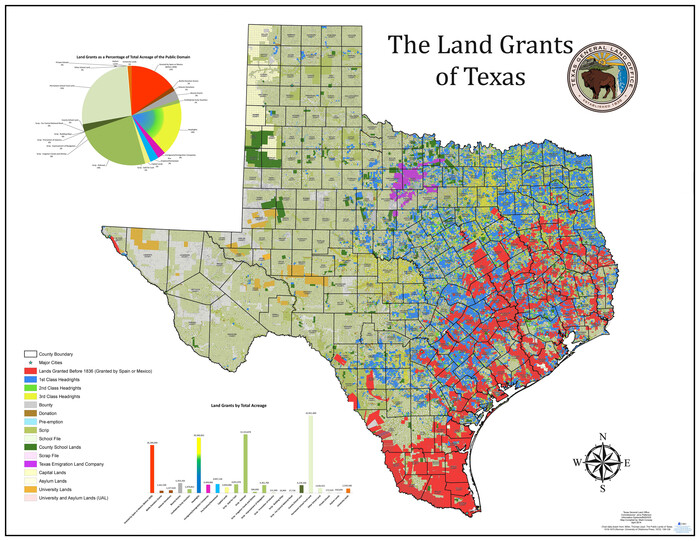 93698, The Land Grants of Texas, General Map Collection
