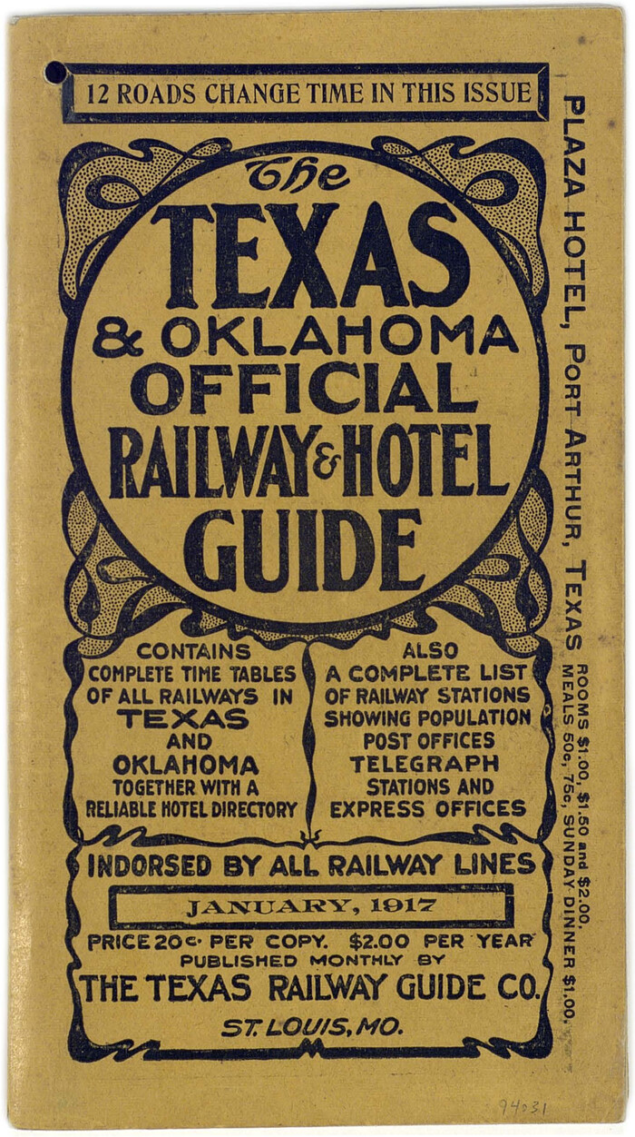 94031, The Texas & Oklahoma Official Railway & Hotel Guide, General Map Collection