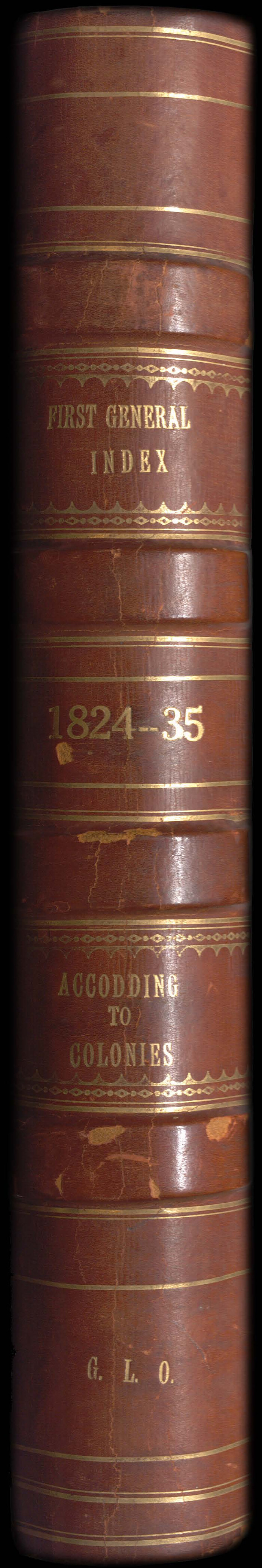 94533, First General Index, 1824-35, Historical Volumes