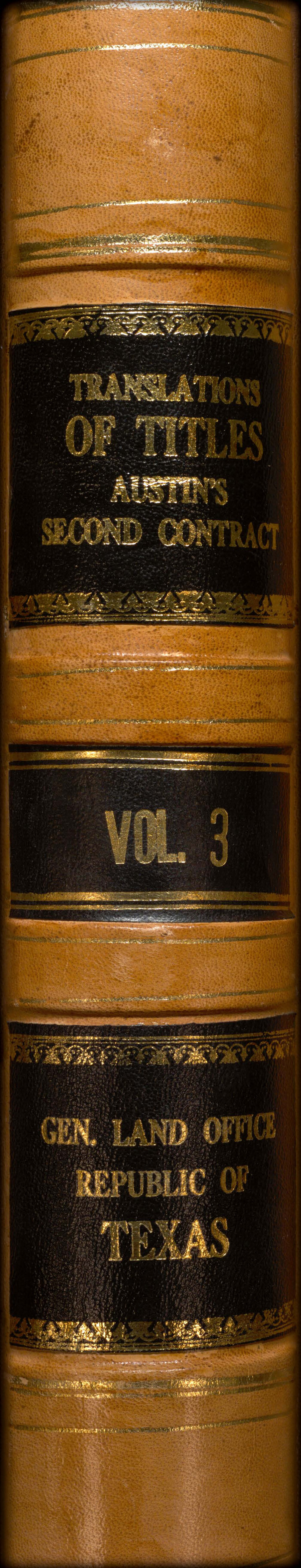 94548, Translations of Titles - Austin's Second Contract, Vol. 3, Historical Volumes