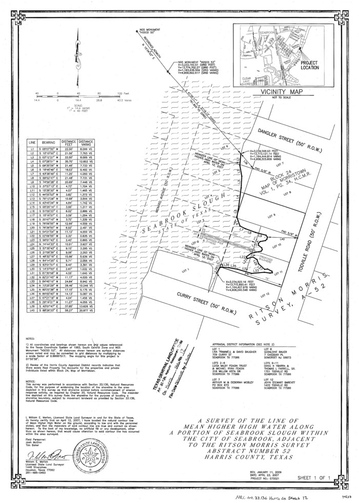 94627, Harris County NRC Article 33.136 Sketch 12, General Map Collection