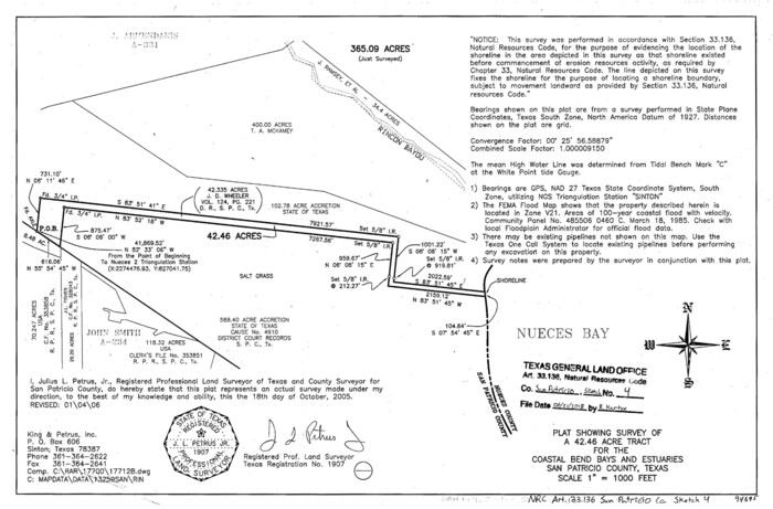 94695, San Patricio County NRC Article 33.136 Sketch 4, General Map Collection