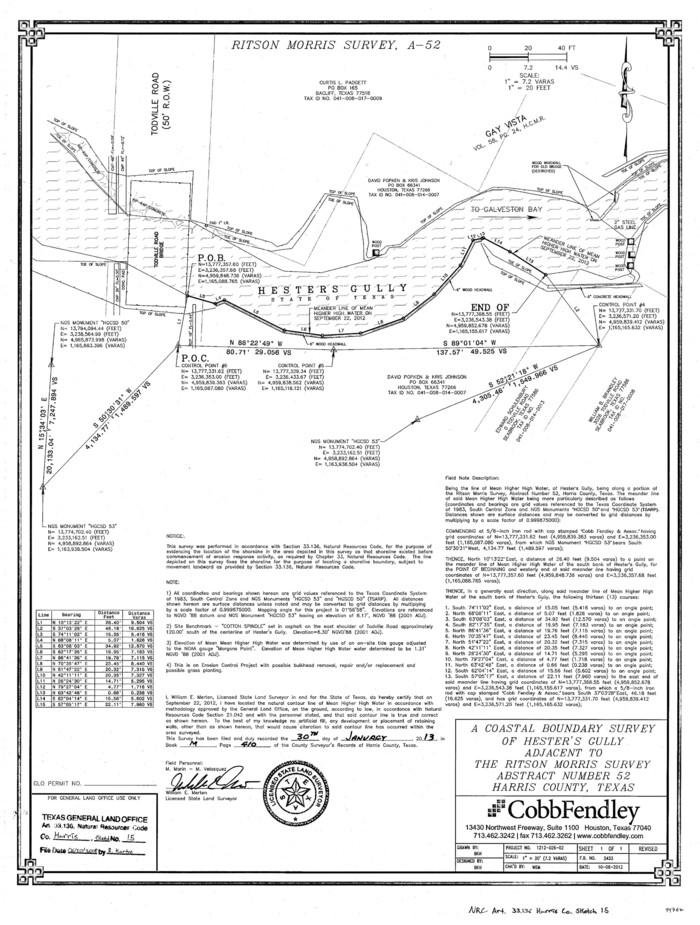 94762, Harris County NRC Article 33.136 Sketch 15, General Map Collection